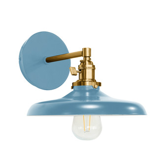 Uno One Light Wall Sconce in Light Blue w/Brushed Brass (518|SCM4015491)