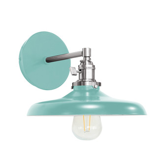 Uno One Light Wall Sconce in Sea Green w/Brushed Nickel (518|SCM4014896)