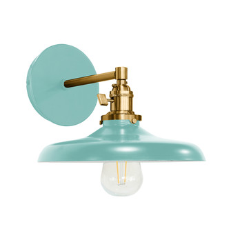 Uno One Light Wall Sconce in Sea Green w/Brushed Brass (518|SCM4014891)