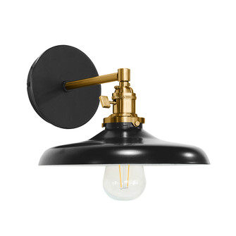 Uno One Light Wall Sconce in Black w/Brushed Brass (518|SCM4014191)