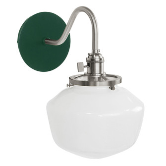 Uno One Light Wall Sconce in Forest Green w/Brushed Nickel (518|SCL4134296)