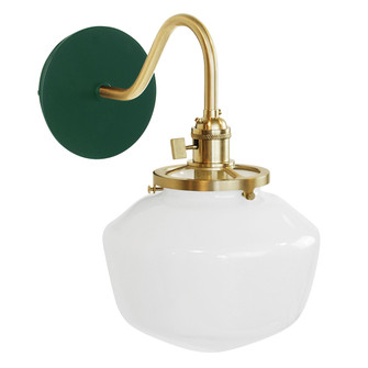 Uno One Light Wall Sconce in Forest Green w/Brushed Brass (518|SCL4134291)