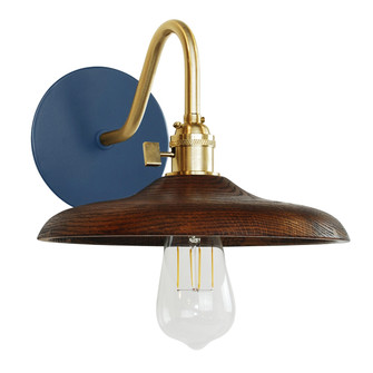 Uno One Light Wall Sconce in Navy with Brushed Brass (518|SCL4105091)