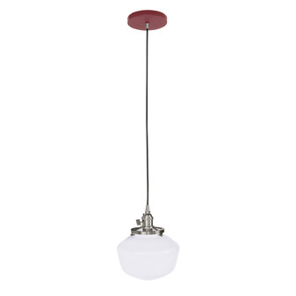 Uno One Light Pendant in Barn Red w/Brushed Nickel (518|PEB4135596C04)