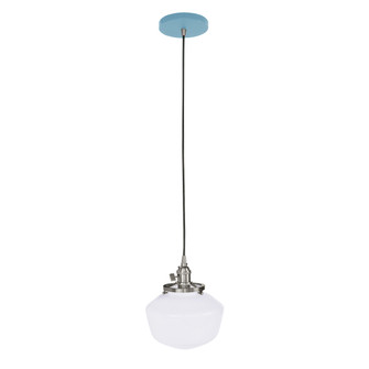 Uno One Light Pendant in Light Blue w/Brushed Nickel (518|PEB4135496C21)