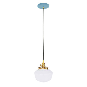 Uno One Light Pendant in Light Blue with Brushed Brass (518|PEB4135491C24)