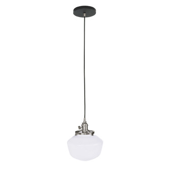 Uno One Light Pendant in Black w/Brushed Nickel (518|PEB4134196C22)