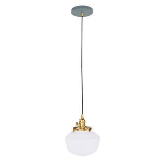 Uno One Light Pendant in Slate Gray w/Brushed Brass (518|PEB4134091C22)