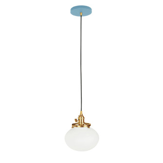 Uno One Light Pendant in Light Blue with Brushed Brass (518|PEB4115491C12)