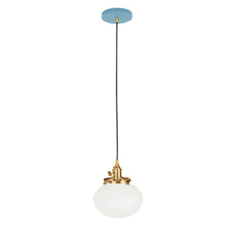 Uno One Light Pendant in Light Blue with Brushed Brass (518|PEB4115491C01)