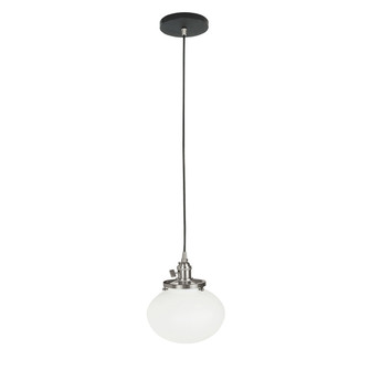 Uno One Light Pendant in Black with Brushed Nickel (518|PEB4114196C24)