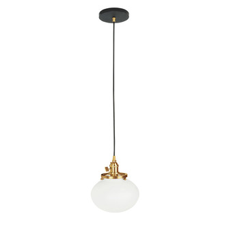 Uno One Light Pendant in Black with Brushed Brass (518|PEB4114191C20)