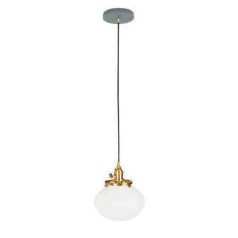 Uno One Light Pendant in Slate Gray with Brushed Brass (518|PEB4114091C02)