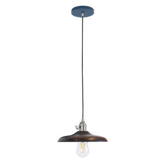 Uno One Light Pendant in Navy with Brushed Nickel (518|PEB4105096C24)