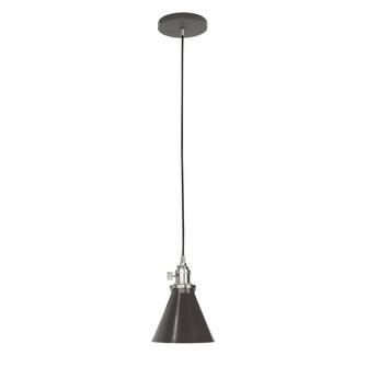 Uno One Light Pendant in Architectural Bronze w/Brushed Nickel (518|PEB4055196C20)