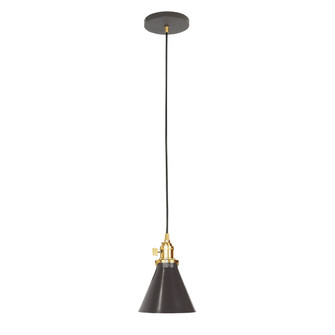 Uno One Light Pendant in Architectural Bronze w/Brushed Brass (518|PEB4055191C22)