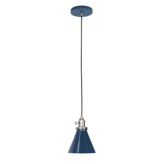 Uno One Light Pendant in Navy w/Brushed Nickel (518|PEB4055096)