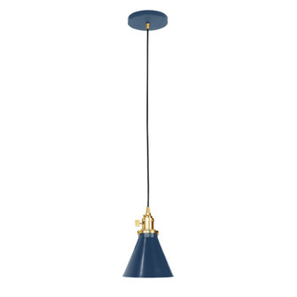 Uno One Light Pendant in Navy w/Brushed Brass (518|PEB4055091C24)
