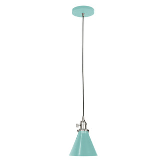 Uno One Light Pendant in Sea Green with Brushed Nickel (518|PEB4054896C02)
