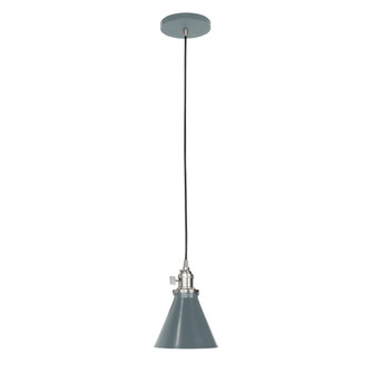 Uno One Light Pendant in Slate Gray w/Brushed Nickel (518|PEB4054096C04)