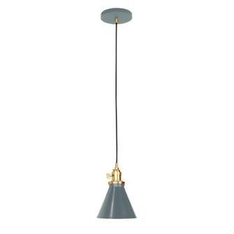 Uno One Light Pendant in Slate Gray w/Brushed Brass (518|PEB4054091C22)