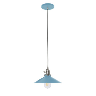 Uno One Light Pendant in Light Blue w/Brushed Nickel (518|PEB4045496C02)