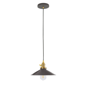 Uno One Light Pendant in Architectural Bronze with Brushed Brass (518|PEB4045191C21)