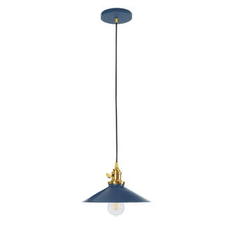 Uno One Light Pendant in Navy w/Brushed Brass (518|PEB4045091C22)