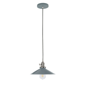Uno One Light Pendant in Slate Gray w/Brushed Nickel (518|PEB4044096C24)