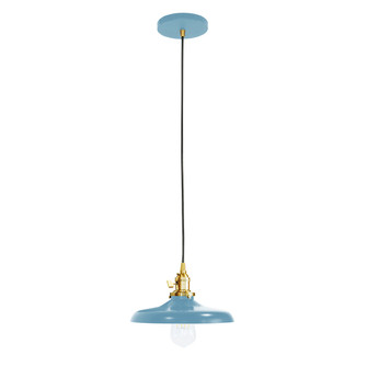 Uno One Light Pendant in Light Blue w/Brushed Brass (518|PEB4015491C12)