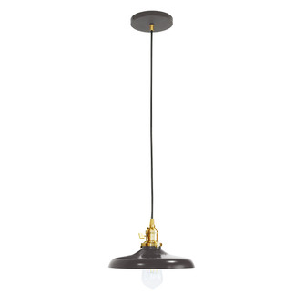 Uno One Light Pendant in Architectural Bronze with Brushed Brass (518|PEB4015191C24)