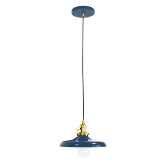 Uno One Light Pendant in Navy with Brushed Brass (518|PEB4015091C02)