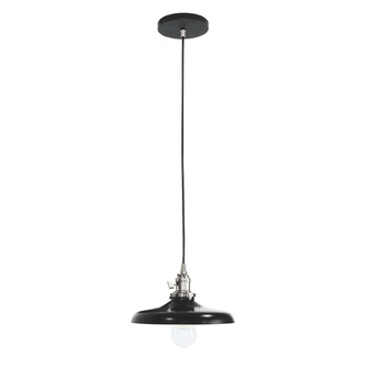 Uno One Light Pendant in Black w/Brushed Nickel (518|PEB4014196C20)