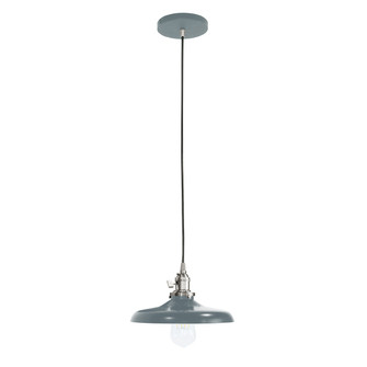 Uno One Light Pendant in Slate Gray w/Brushed Nickel (518|PEB4014096C21)