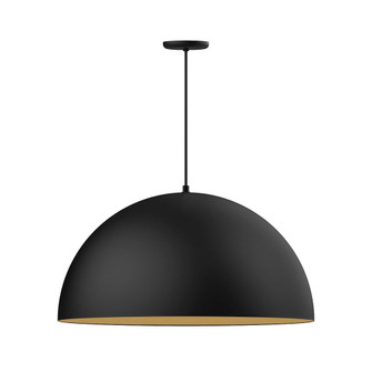 XL Choices One Light Pendant in Black w/Gold Matte Interior (518|PEB2304175C22)