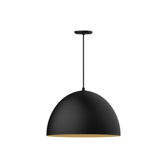XL Choices One Light Pendant in Black w/Gold Matte Interior (518|PEB2134175)