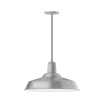 Warehouse One Light Pendant in Painted Galvanized (518|PEB18649)