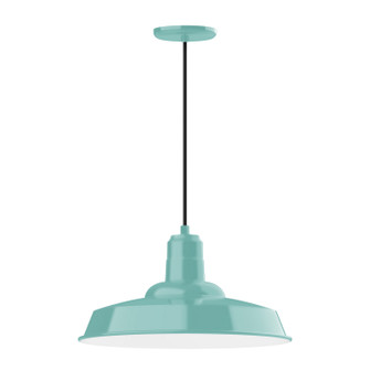 Warehouse One Light Pendant in Sea Green (518|PEB18548)