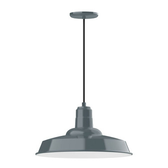 Warehouse One Light Pendant in Slate Gray (518|PEB18540W18)