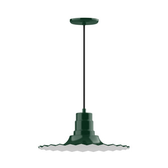 Radial One Light Pendant in Forest Green (518|PEB15942)
