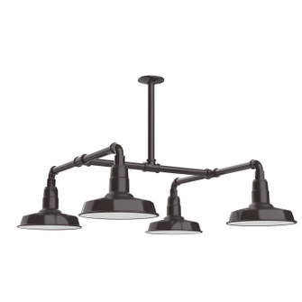 Warehouse Four Light Pendant in Architectural Bronze (518|MSP18151T24)