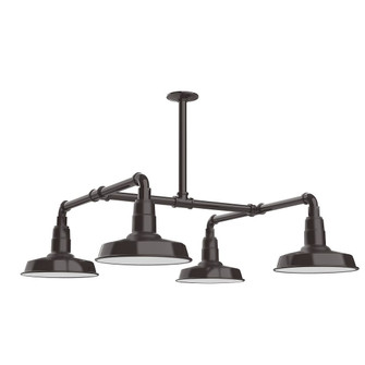 Warehouse Four Light Pendant in Architectural Bronze (518|MSP18151G05)