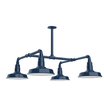 Warehouse Four Light Pendant in Navy (518|MSP18150T36)