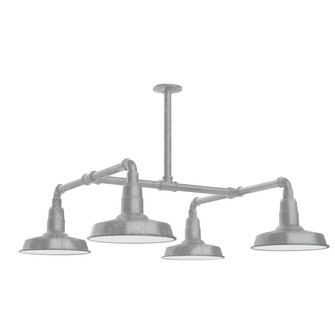 Warehouse Four Light Pendant in Painted Galvanized (518|MSP18149)