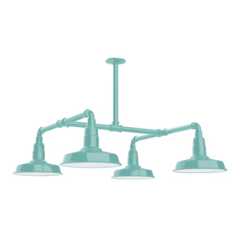 Warehouse Four Light Pendant in Sea Green (518|MSP18148T24)