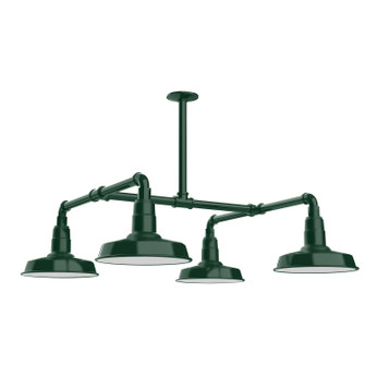 Warehouse Four Light Pendant in Forest Green (518|MSP18142T36)