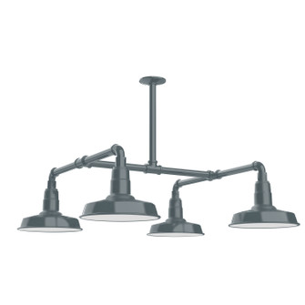 Warehouse Four Light Pendant in Slate Gray (518|MSP18140T30)