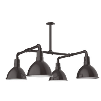 Deep Bowl Four Light Pendant in Architectural Bronze (518|MSP11551)