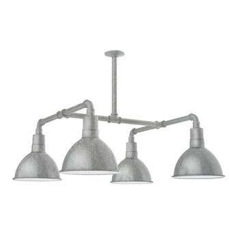 Deep Bowl Four Light Pendant in Painted Galvanized (518|MSP11549T30W10)