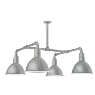 Deep Bowl Four Light Pendant in Painted Galvanized (518|MSP11549T24)